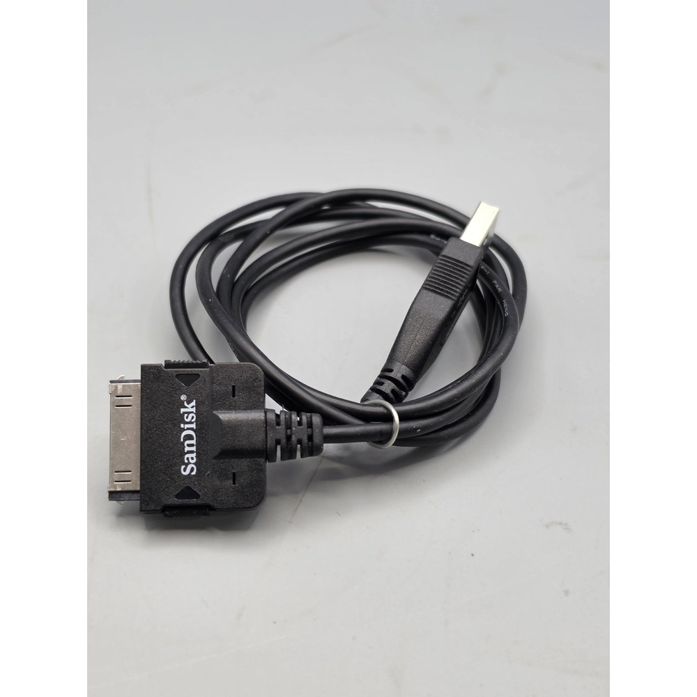 SanDisk USB Data Sync Charging Cable 30-Pin Proprietary Connector Black OEM